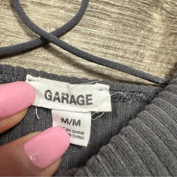 Garage Ribbed Tank Top Crop Top Size Medium - Picture 5 of 7